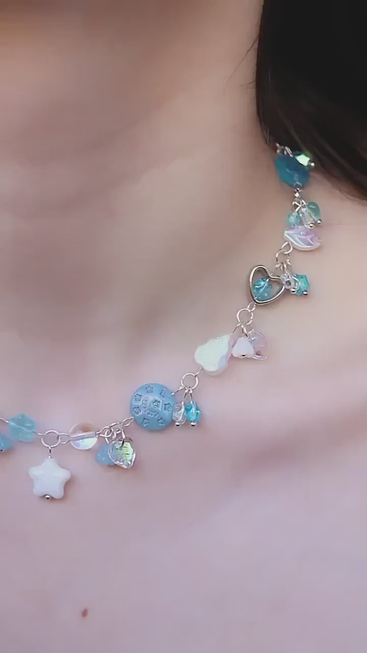 Icy Crystal Winter Necklace